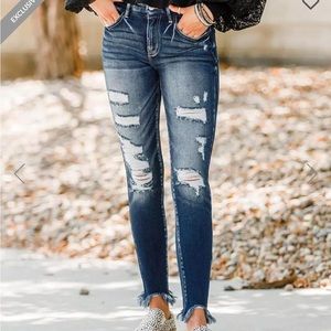 Kancan Signature Mid-Rise Ankle Skinny Jean - 30 W 27 L